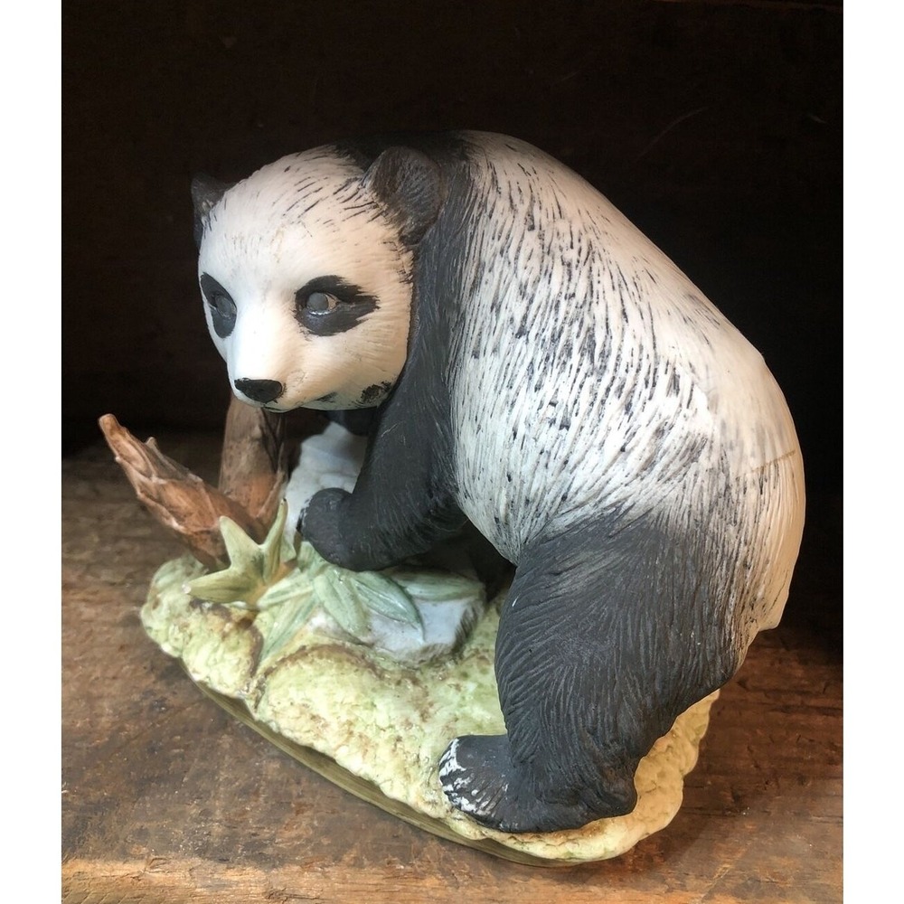 Panda Bear Lefton Porcelain Bisque Figurine Sculpture Statue Vintage